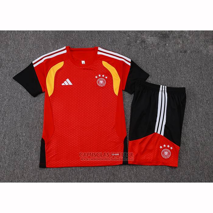 Fato de Treino Alemanha Manga Curta 2025-2026 Vermelho - Calcas Curta